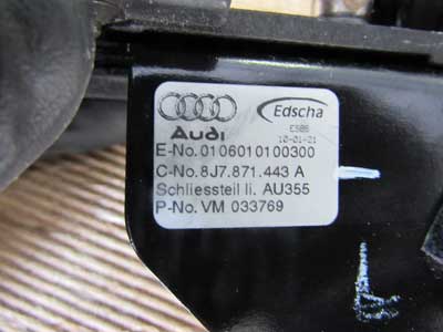 Audi TT Mk2 8J OEM Convertible Roof Top Lock Latch w/ Sensor Micro Switch 8J7871443A Convertible 2008-20152